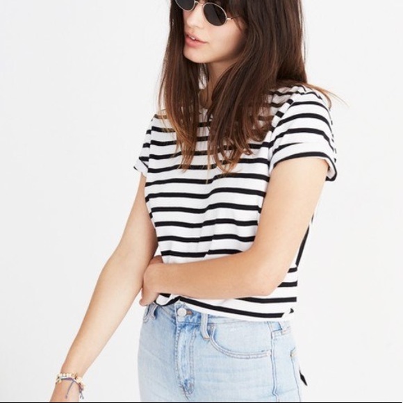 Madewell Striped Tie Back Top - Picture 2 of 4